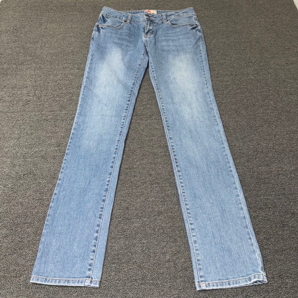 VTG Y2K Forever 21 Straight Leg Denim Jeans Size 28 Light Wash Low Rise Casual